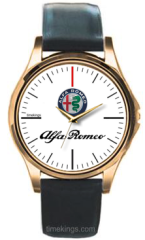arw007 alfa romeo gold leather strap watch
